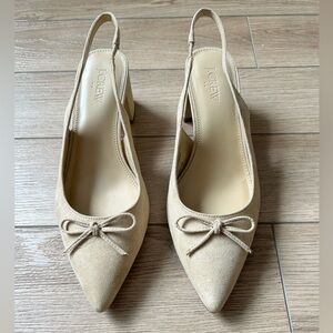 J. Crew Women's Tan Slingback Heels